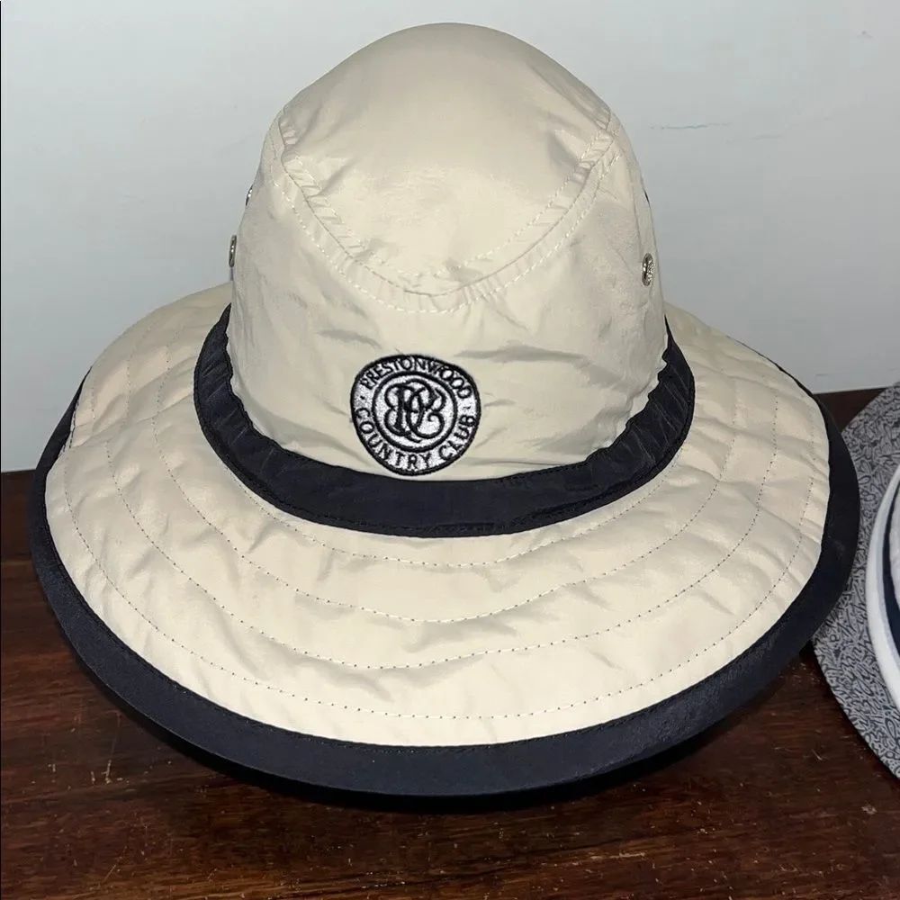 Prestonwood Country Golf Club Cary NC Wide Brim Sun Hat Raleigh S/M Men’s 50 UPF